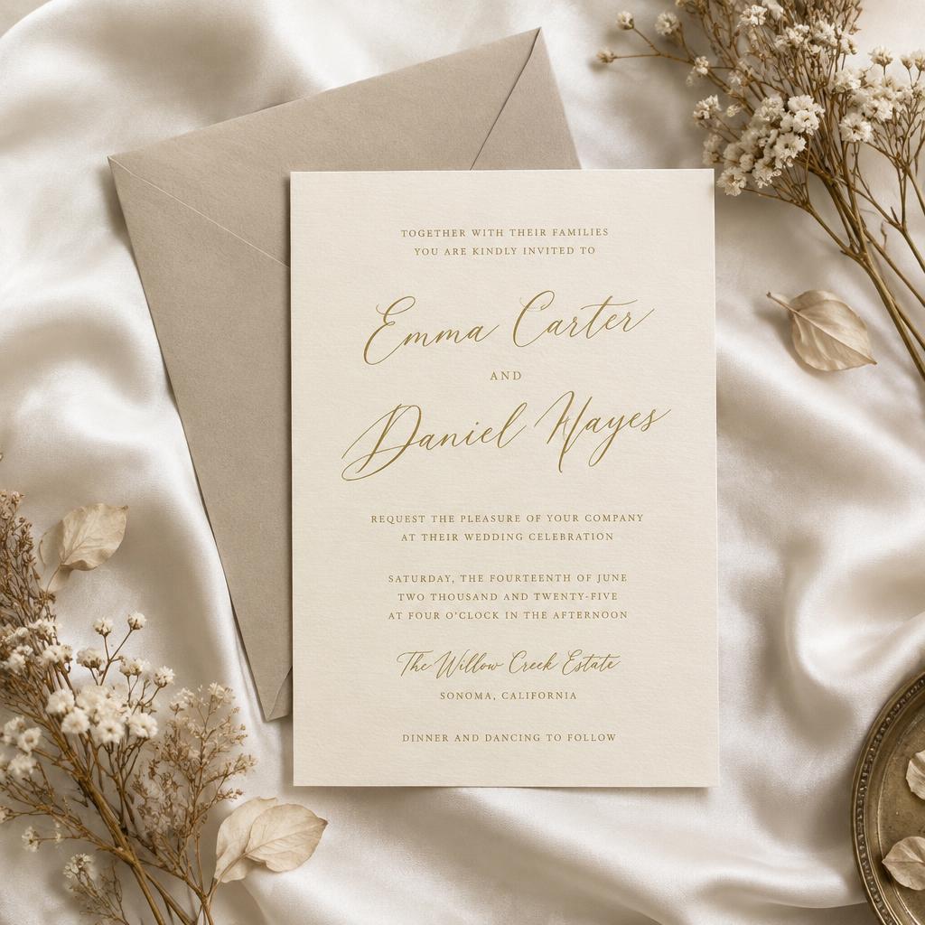 Stationery Flat Lay mockup for invitations